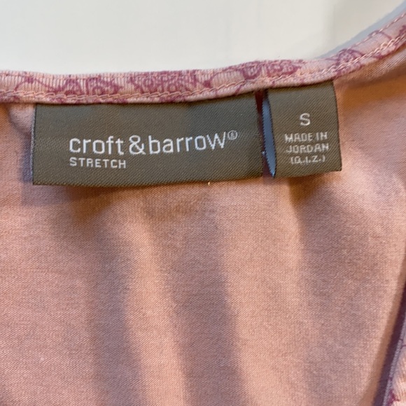 Croft & Barrow Small V-Neck 3/4 Sleeve Tee Shirt Top D4 - Picture 9 of 11